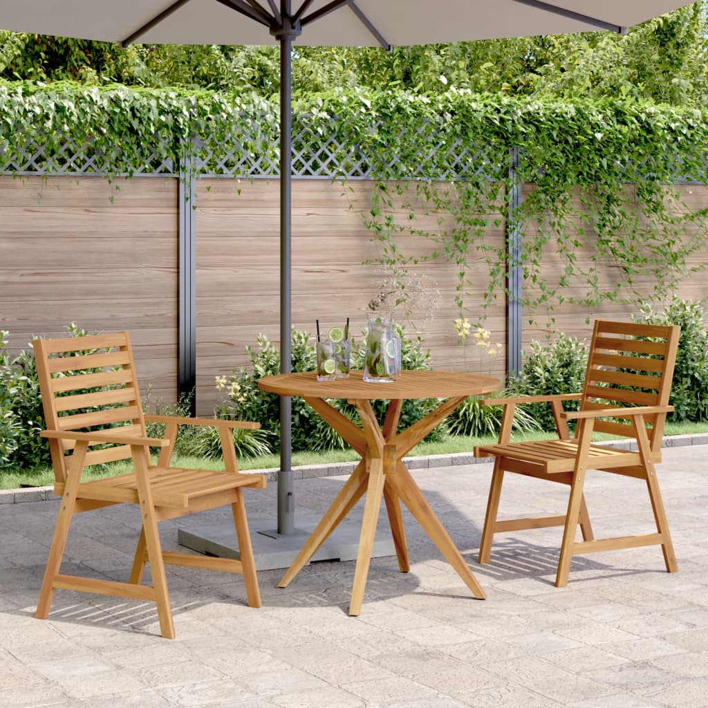 Vidaxl 3-delige tuinset massief acaciahout
