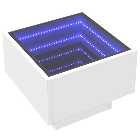 Vidaxl nachtkastje met infinity led 40x40x30 cm wit