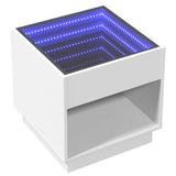 Vidaxl nachtkastje met infinity led 50x50x50 cm wit