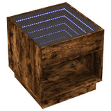 Vidaxl nachtkastje met infinity led 50x50x50 cm gerookt eikenkleurig