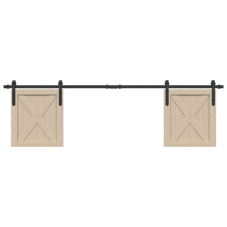 Vidaxl ophangset voor schuifdeur 183 cm koolstofstaal