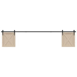 Vidaxl ophangset voor schuifdeur 244 cm koolstofstaal