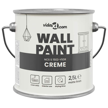 Vidaxl muurverf bruin 2,5 l wandprint