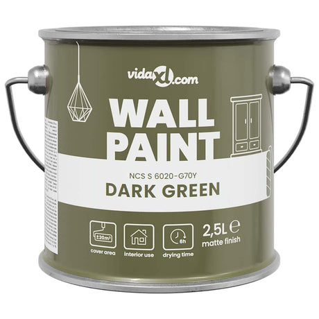 Vidaxl muurverf groen 2,5 l wandprint