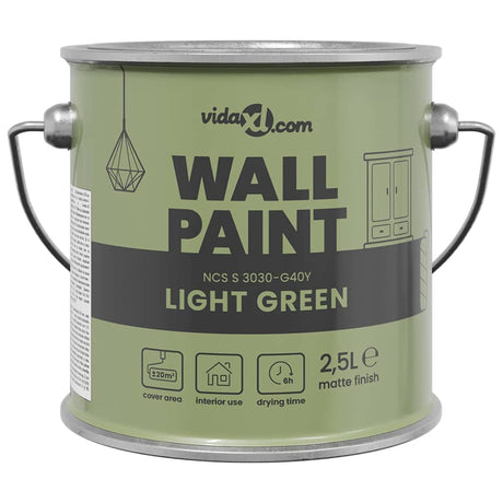 Vidaxl muurverf groen 2,5 l wandprint