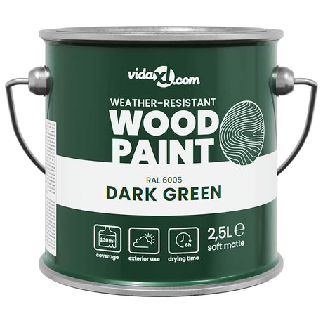 Vidaxl houtverf groen 16,5 x 16,5 x 16 cm wandprint