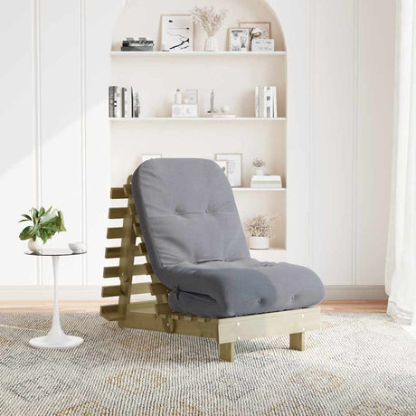 Vidaxl futon slaapbank met matras 60x206x11 cm geïmpregneerd hout