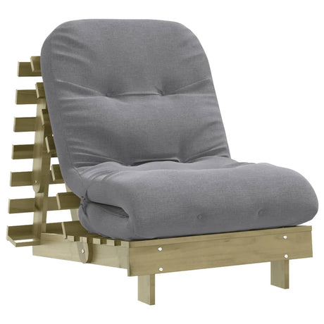 Vidaxl futon slaapbank met matras 70x206x11 cm geïmpregneerd hout