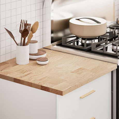 Vidaxl keuken werkblad rechthoekig 60x63,5x2,7 cm massief eikenhout
