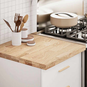 Vidaxl keuken werkblad rechthoekig 60x63,5x4 cm massief eikenhout