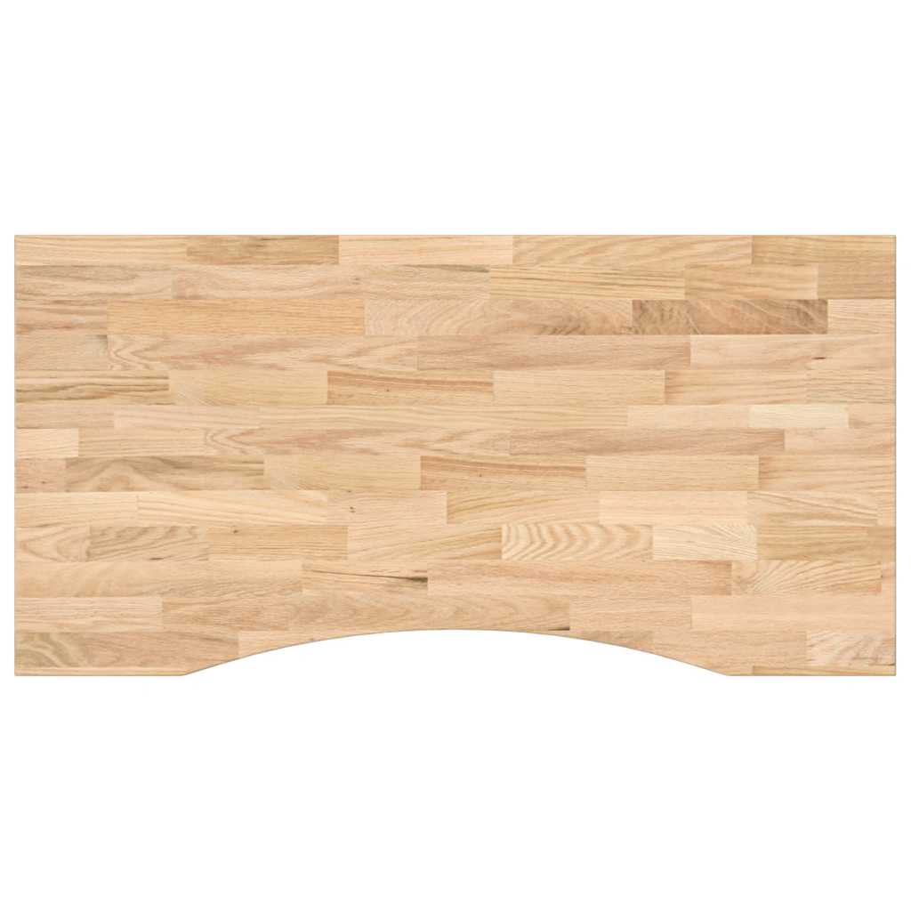 Vidaxl bureaublad rechthoekig 100x50x2,5 cm onbehandeld eikenhout