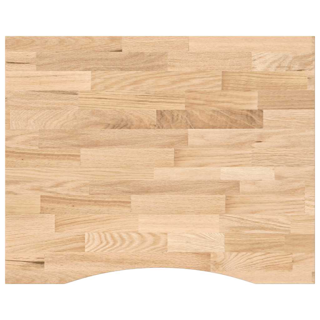 Vidaxl bureaublad rechthoekig 100x80x2,5 cm onbehandeld eikenhout