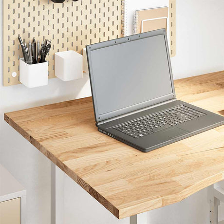 Vidaxl bureaublad rechthoekig 100x80x2,5 cm onbehandeld eikenhout