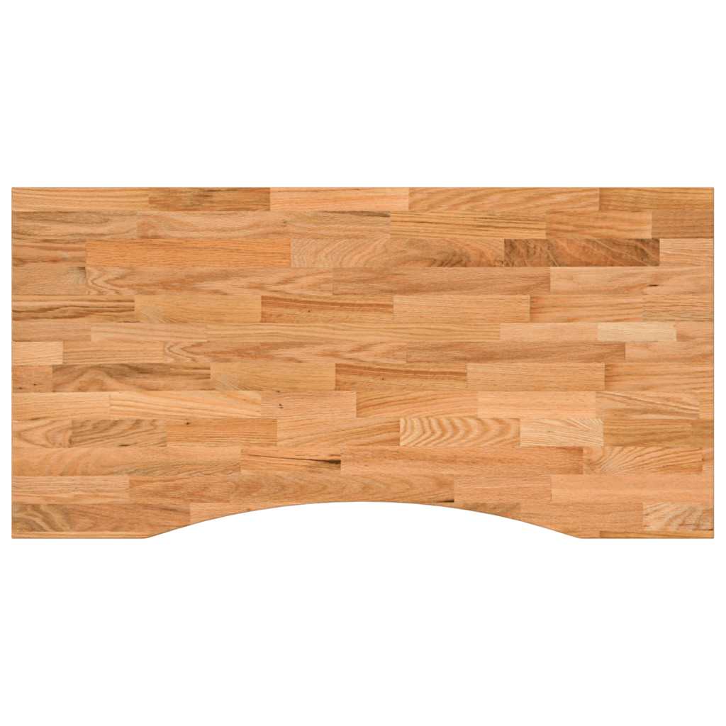 Vidaxl bureaublad rechthoekig 100x50x2,5 cm eikenhout lichtbruin