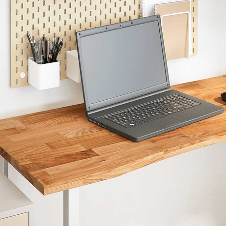 Vidaxl bureaublad rechthoekig 140x50x2,5 cm eikenhout lichtbruin