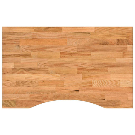 Vidaxl bureaublad rechthoekig 80x60x2,5cm massief eikenhout lichtbruin