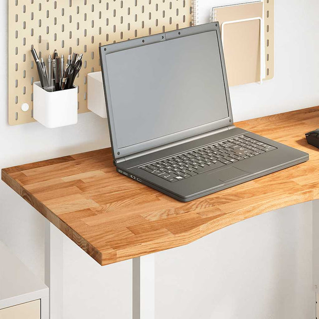 Vidaxl bureaublad rechthoekig 100x60x2,5 cm eikenhout lichtbruin
