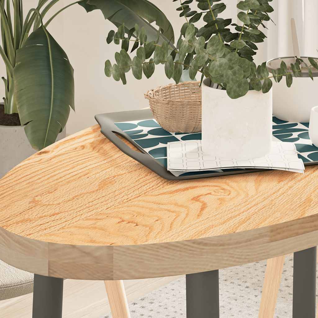 Vidaxl tafelblad 100x50x4 cm ovaal massief eikenhout
