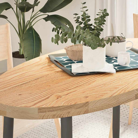 Vidaxl tafelblad 120x60x4 cm ovaal massief eikenhout