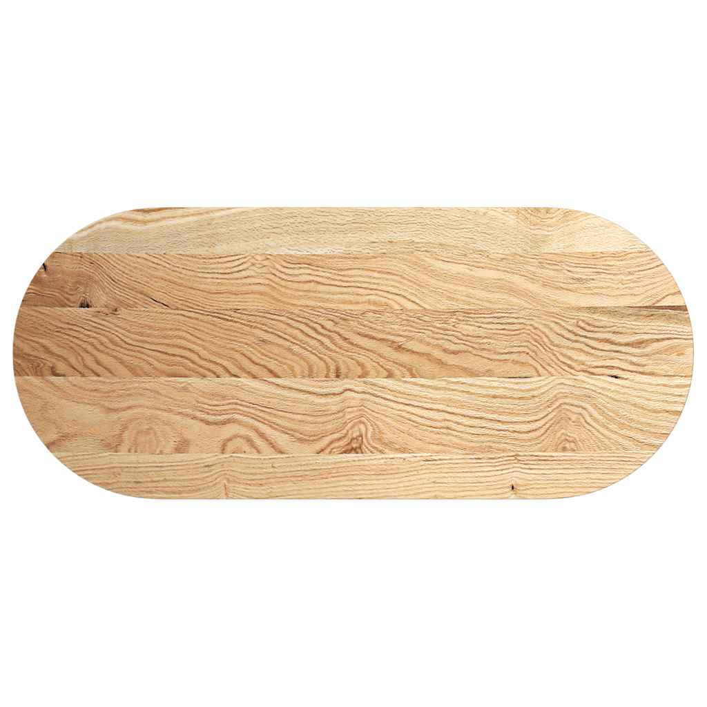 Vidaxl tafelblad 140x60x2 cm ovaal massief eikenhout