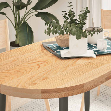 Vidaxl tafelblad 120x60x4 cm ovaal massief eikenhout