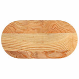Vidaxl tafelblad 80x40x4 cm ovaal massief eikenhout lichtbruin