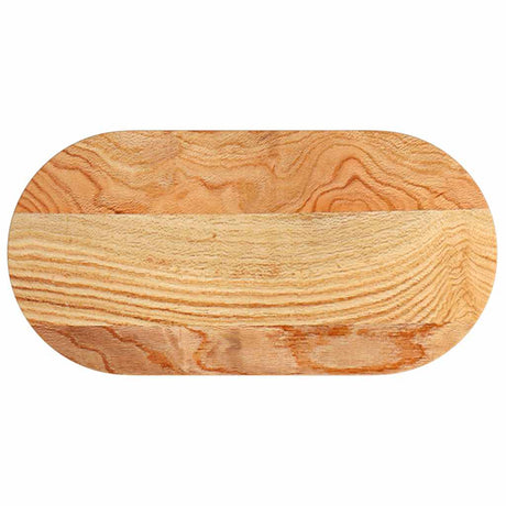 Vidaxl tafelblad 80x40x4 cm ovaal massief eikenhout lichtbruin
