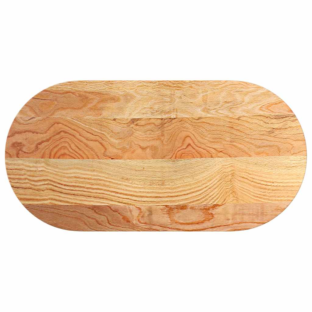 Vidaxl tafelblad 100x50x4 cm ovaal massief eikenhout lichtbruin