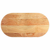 Vidaxl tafelblad 100x50x4 cm ovaal massief eikenhout lichtbruin