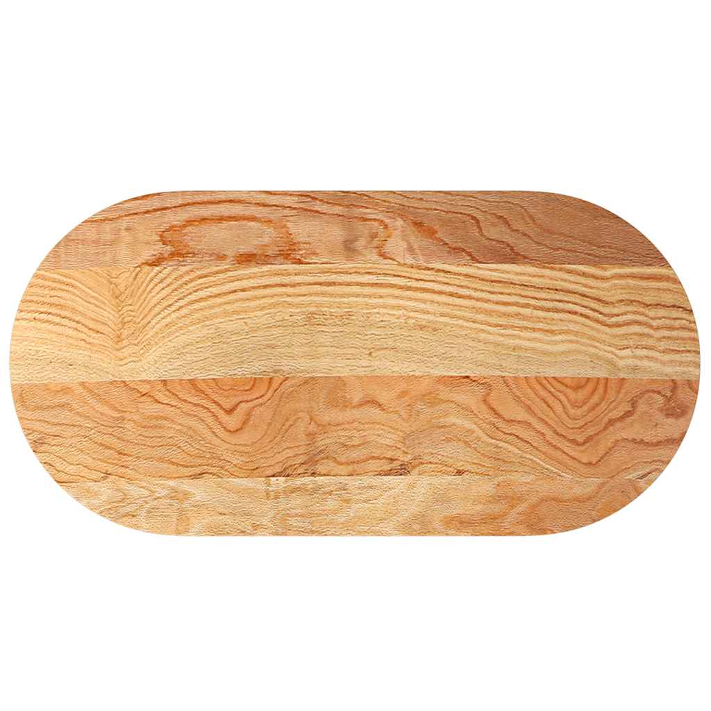 Vidaxl tafelblad 120x60x4 cm ovaal massief eikenhout lichtbruin