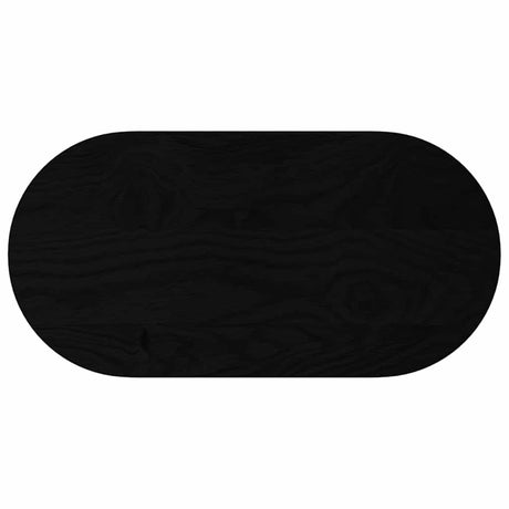 Vidaxl tafelblad 80x40x2 cm ovaal massief eikenhout donkerbruin