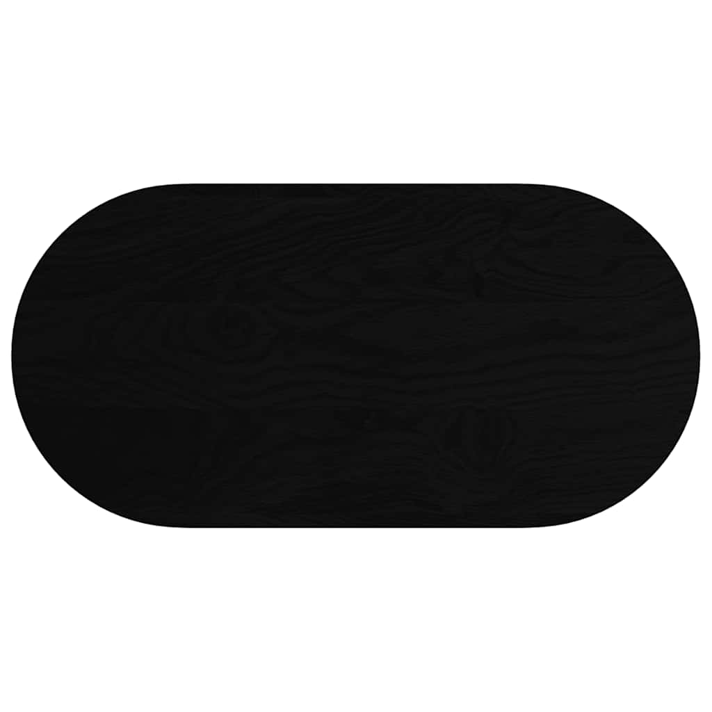 Vidaxl tafelblad 100x50x4 cm ovaal massief eikenhout donkerbruin