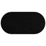 Vidaxl tafelblad 100x50x4 cm ovaal massief eikenhout donkerbruin