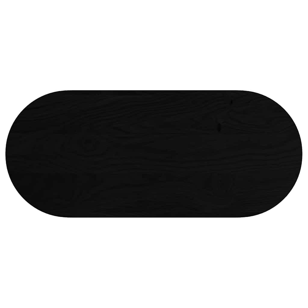 Vidaxl tafelblad 140x60x4 cm ovaal massief eikenhout donkerbruin