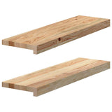 Vidaxl vensterbanken 2 st onbehandeld 70x20x2 cm massief eikenhout