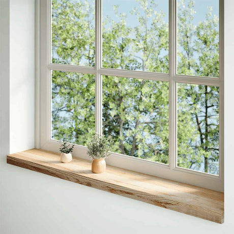 Vidaxl vensterbanken 2 st onbehandeld 140x20x2 cm massief eikenhout