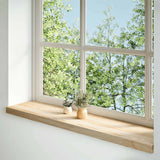 Vidaxl vensterbanken 2 st onbehandeld 120x30x2 cm massief eikenhout