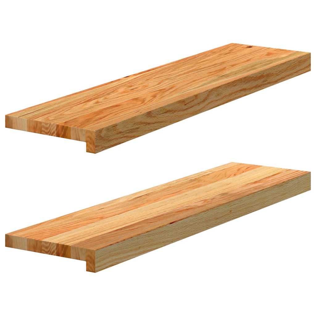 Vidaxl Sills de fenêtre 2 ST 80x20x2 cm en chêne solide brun clair