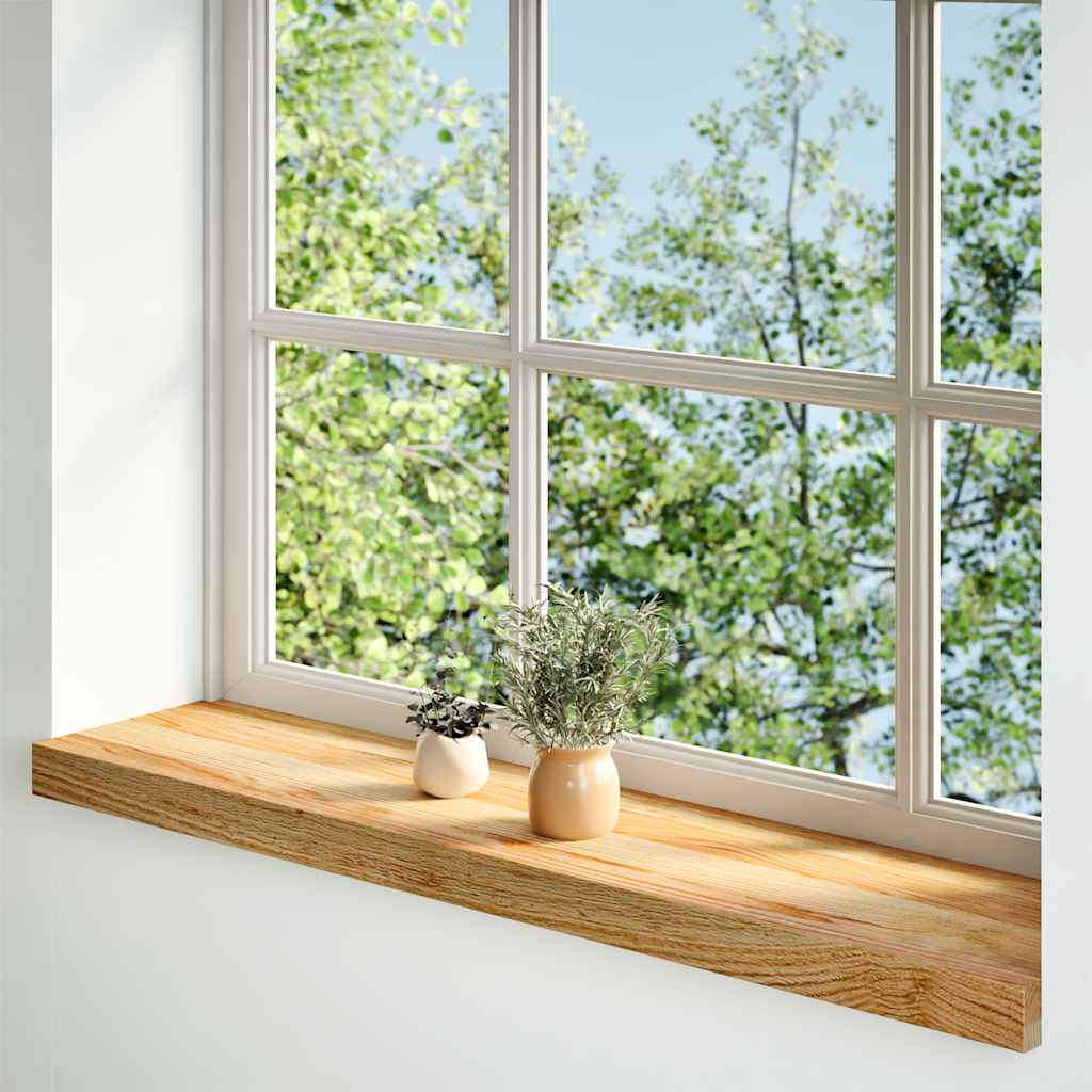 Vidaxl Window Sills 2 St 80x20x2 cm Solid eg lysebrun