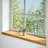 Vidaxl vensterbanken 2 st 110x25x2 cm massief eikenhout lichtbruin