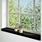 Vidaxl vensterbanken 2 st 90x15x2 cm massief eikenhout bruin-zwart