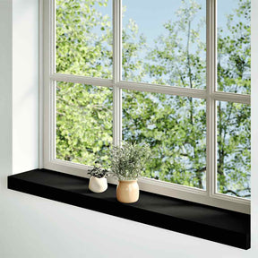 Vidaxl vensterbanken 2 st 90x15x2 cm massief eikenhout bruin-zwart