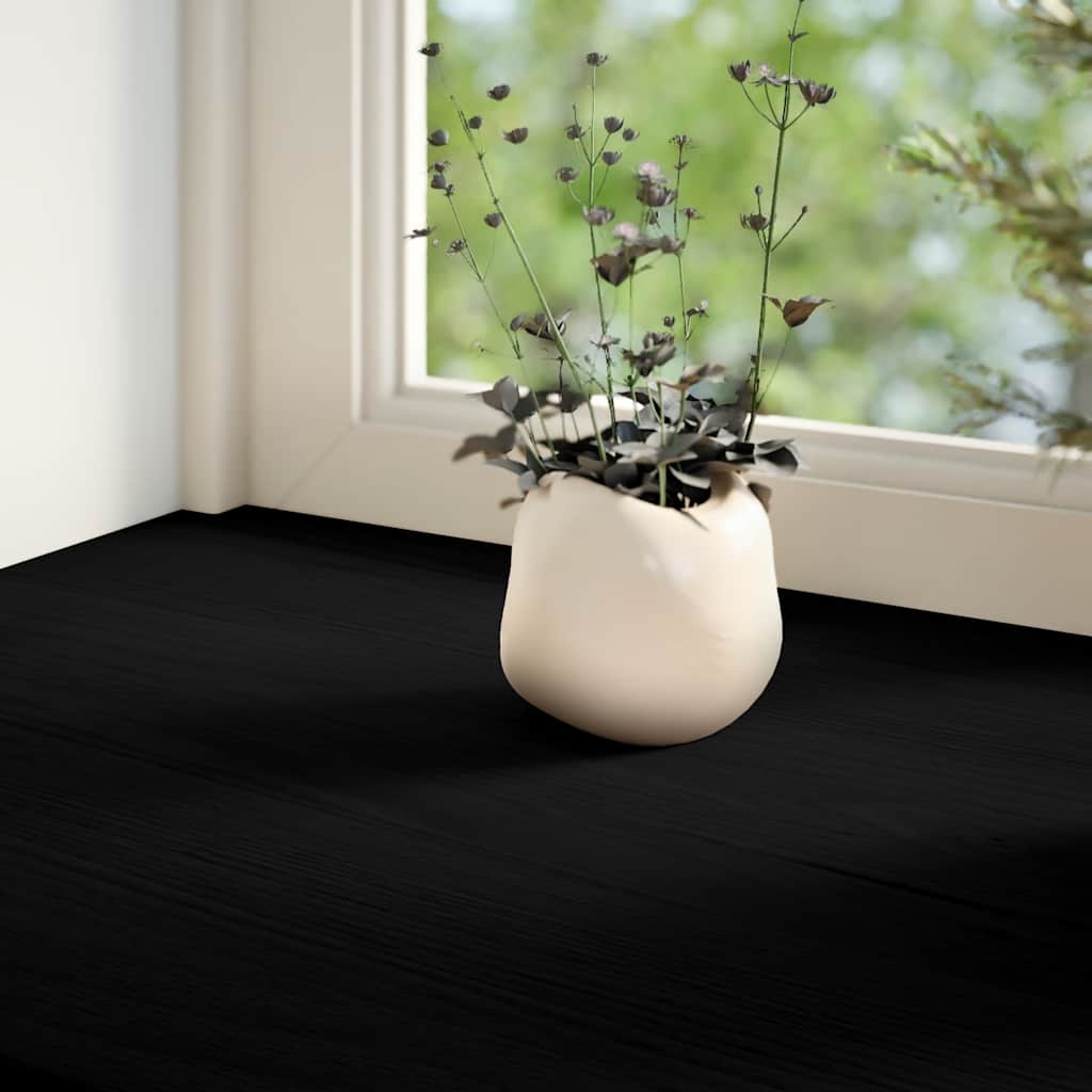 Vidaxl vensterbanken 2 st 90x15x2 cm massief eikenhout bruin-zwart