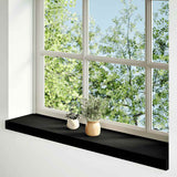 VIDAXL -Fensterschwester 2 PCs 90x20x2 cm Feste Eichenholz dunkelbraun