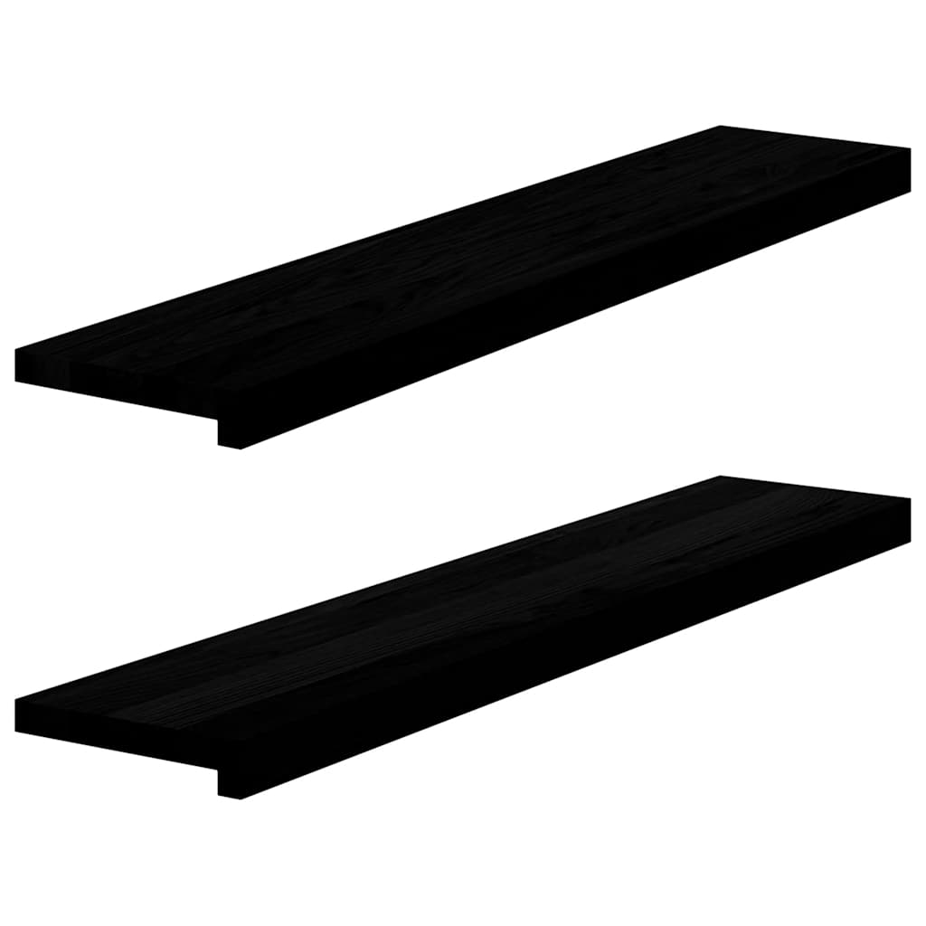 Vidaxl Window Sills 2 PCS 100x20x2 cm Solid eg mørkebrun