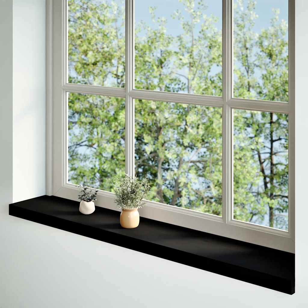 Vidaxl Windows Sills 2 szt. 110x20x2 cm lite drewno drewniane ciemnobrązowe