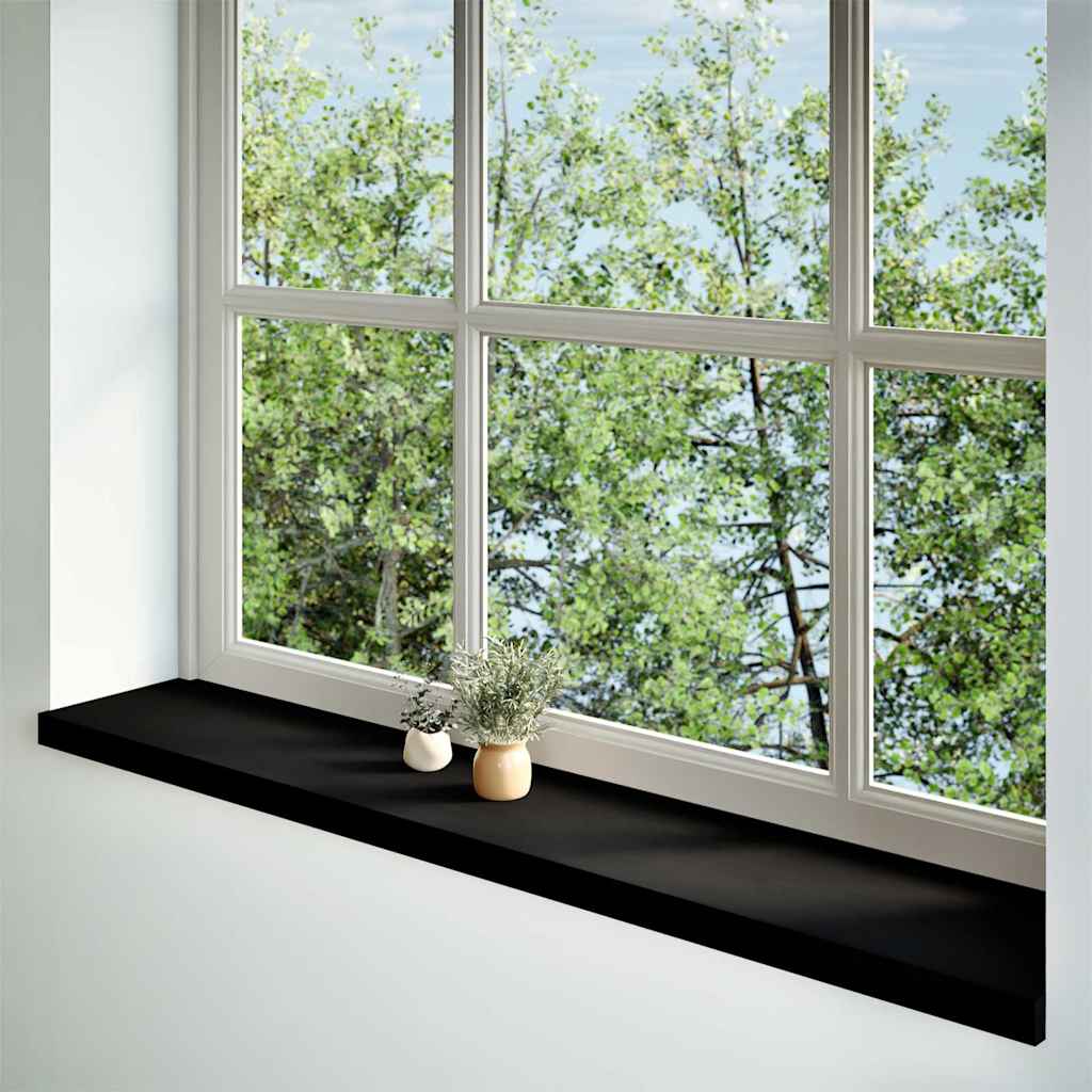 Vidaxl window sills 2 pcs 140x25x2 cm solid oak dark brown