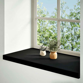 Vidaxl vensterbanken 2 st 70x40x2 cm massief eikenhout bruin-zwart