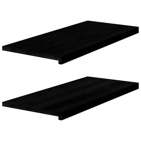 Vidaxl vensterbanken 2 st 90x40x2 cm massief eikenhout bruin-zwart