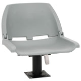 Vidaxl Juego de asiento de bote de 2 piezas plegable 48x51x41 cm de gris